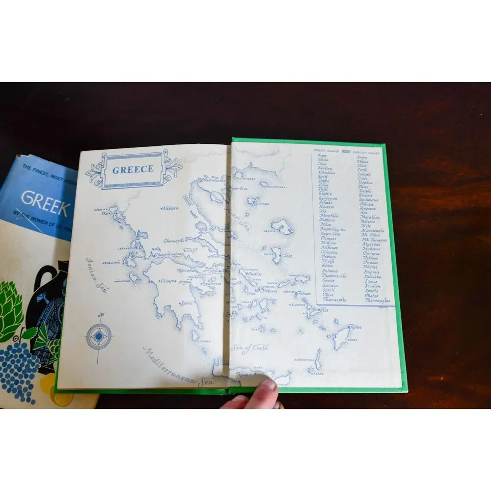 Vintage 1963 The Art of Greek Cookery Doubleday Cookbook with Dust Jacket